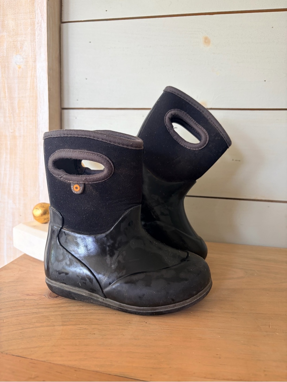 Bogs Classic Waterproof Black Kids Rain Boots Size 7 Toddler
